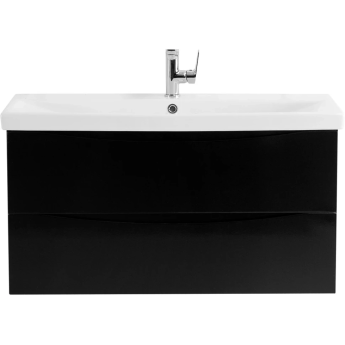 База под раковину подвесная BELBAGNO MARINO-CER-MINI-1000-2C-SO-NL-P с двумя выкатными ящиками 996x390x500