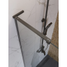 Душевая перегородка BELBAGNO UNO-L-1-TB-90-C-GM 900x2000 мм Оружейная сталь