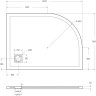 Душевой поддон из искусственного мрамора BELBAGNO TRAY-MR-UNO-RH-120/90-550-35-W-R-BO