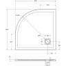 Душевой поддон из литьевого мрамора 90x90 см BELBAGNO TRAY-MR-UNO-R-90-550-35-NERO-CR