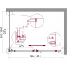 Душевой уголок 140x100 см BELBAGNO ACQUA-AH-1-140/100-C-Cr