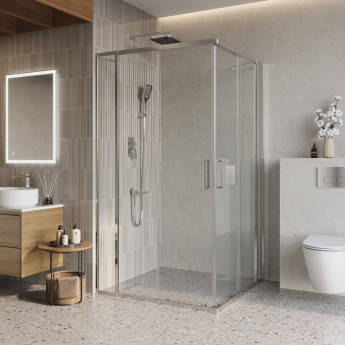 Душевой уголок BELBAGNO LUCE-AH-22-130/125-C-Cr