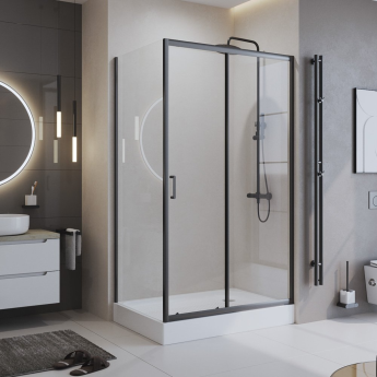 Душевой уголок BELBAGNO UNO-195-AH-1-130/80-C-NERO