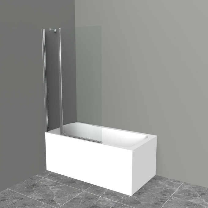 Шторка на ванну BELBAGNO UNO-V-11-80/150-C-Cr