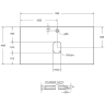 Столешница из керамогранита BELBAGNO CEMENTO KEP-90-CEM 916x468